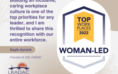 LRADAC named one of the Top Woman-Led Workplaces in the US for 2022